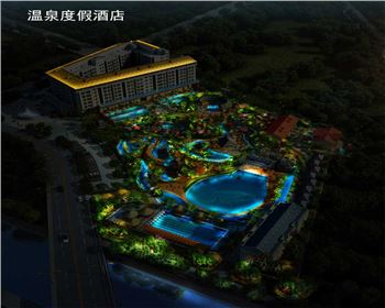 湖北溫泉度假酒店-景區亮化設計