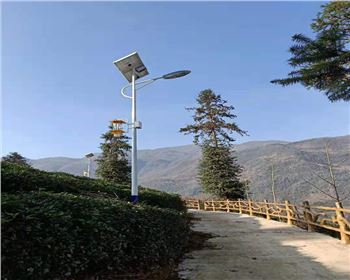 陜西西安新農村太陽能殺蟲燈燈案例 陜西蘭光路燈廠產品